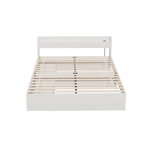 Bed Frame | Double Size | Mattress Base | With Charging Ports | 2 Storage Drawers