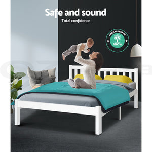 Bed Frame | Queen Size | Wooden | White | SOFIE
