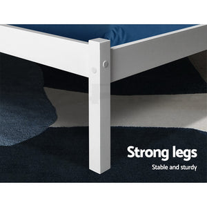 Bed Frame | Queen Size | Wooden | White | SOFIE