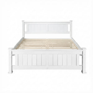 Double Size Wooden Bed Frame - White