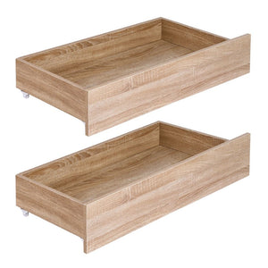 Under Bed Storage Drawers | 2 Pack | Wooden Rolling Drawers | Single & Double