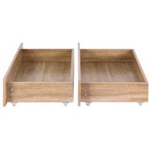 Artiss 2pcs Under Bed Storage with Wheels Rolling Wooden Drawers Single & Double