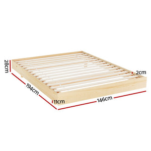 Bed Frame | Double Size | Floating Wooden Mattress Base | Platform Timber | ODIN