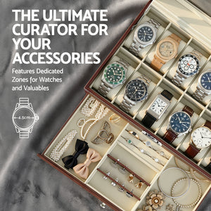 Watch Box Organiser | 12 Grids | Jewellery Storage Display Case (Set A)