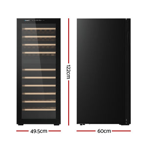 Devanti Wine Cooler Fridge | Compressor | Dual Zone | 80 Bottles
