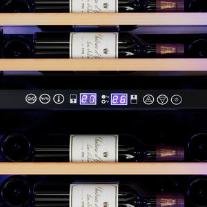 Devanti Wine Cooler Fridge | Dual Zone | 128 Bottles