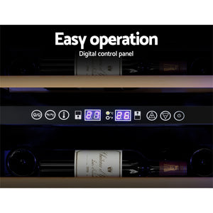 Devanti Wine Cooler Fridge | Dual Zone | 128 Bottles