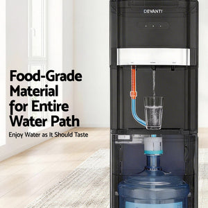 Devanti 3 Taps Water Cooler Dispenser Bottom Loading Dispenser Chiller Filter Purifier