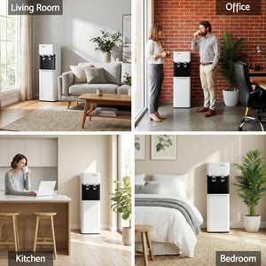 Bottom Loading Water Cooler | 2 Taps with Chiller, Filter & Purifier