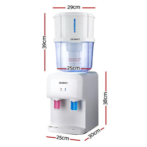 Devanti Water Cooler Dispenser | Bench Top | White