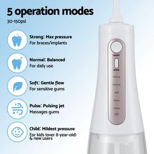 Cordless Water Flosser | Oral Irrigator | White