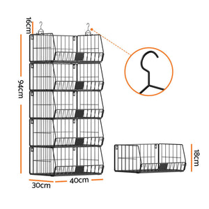 Artiss 5 Tier Stackable Closet Organizers and Storage Closet Hanging Storage Organizer Shelves
