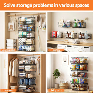Closet Hanging Organiser | 5-Tier Stackable Storage Shelves