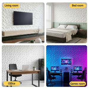 3D Diamond Wall Panels | 15 Pack | PVC Feature Wall Panels | 50 x 50cm
