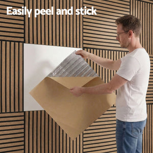 Artiss 10PCS Peel and Stick Wall Panels Tiles 68X68CM Self Adhesive for Home Office Studio Brown
