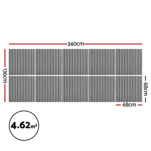 Artiss 10PCS Peel and Stick Wall Panels Tiles 68X68CM Self Adhesive for Home Office Studio Grey