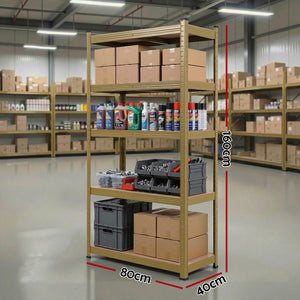 Garage Shelving 1.6x0.8m | Heavy Duty Storage Rack | Yellow