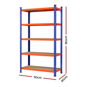 Giantz Garage Shelving | 5 x 1.8m | Warehouse Storage Rack