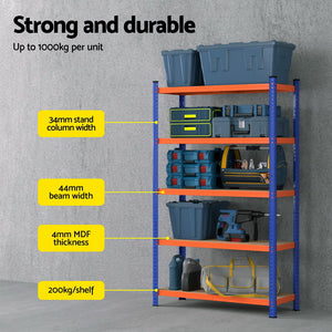 Giantz Garage Shelving | 5 x 1.8m | Warehouse Storage Rack