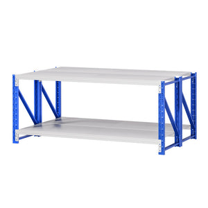 Garage Shelving Rack Set | 2x 0.9m Heavy Duty Workbench Units