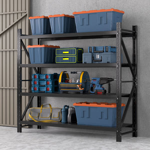 Garage Shelving Rack | 2M x 1.8M | Pallet Racking Storage Shelf | Black
