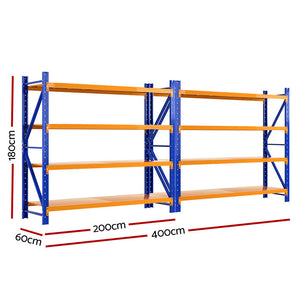 4M x 1.8M Warehouse Shelving | Garage Storage Rack