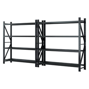 4M x 2M Garage Shelving | Warehouse Storage Rack | Black