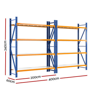 4M x 2.4M Garage Shelving | Warehouse Storage Rack
