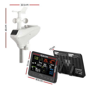 Devanti Wireless WiFi Professional Weather Station | Solar Sensor | LCD | UV Light