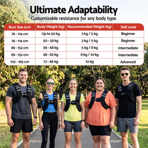 Everfit 10kg Weighted Vest Men Women, Reflective Running Vest with Armband Pouch