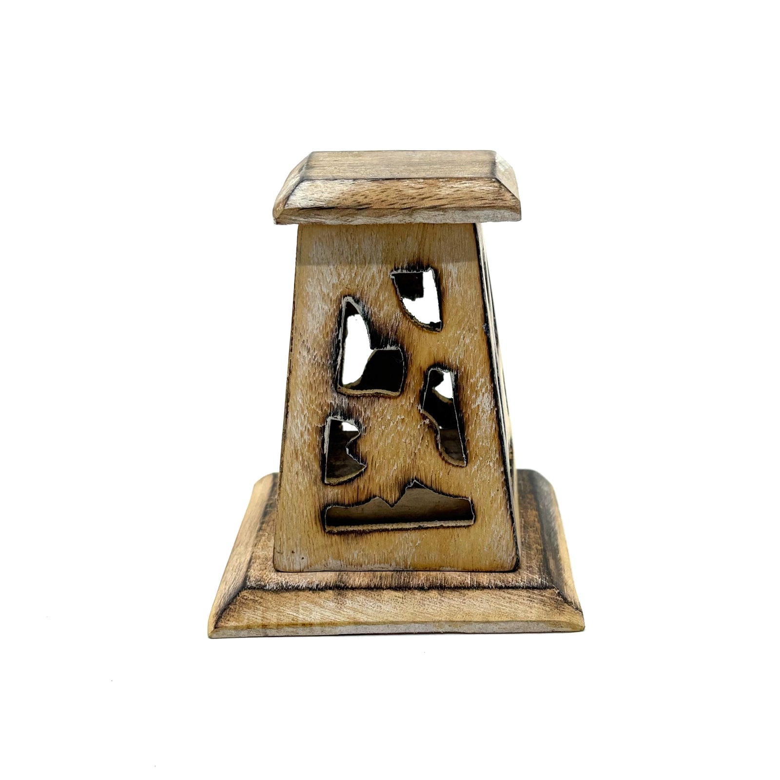 Wooden Incense Cone Tower (light coloured) | 9.5cm