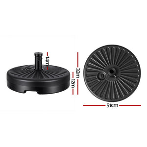 Umbrella Base Weight | Round Plastic | Pole Holder 30–48mm | Beach