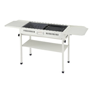 Portable BBQ Grill Set | Stainless Steel Racks + Pans | Outdoor Cooking