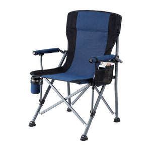 Folding Camping Chair | Lightweight Outdoor Seat | 120kg Capacity | Navy Blue