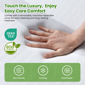 20cm King Single Reversible Gel Memory Foam Mattress BedStory Medium Soft & Firm