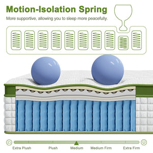 34cm Latex Hybrid Mattress | King | Medium Firm | 5-Zone Pocket Spring