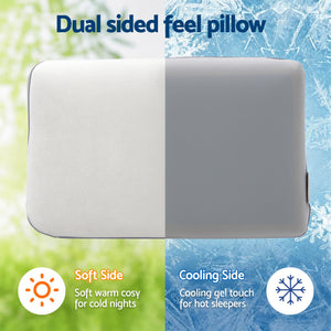 Cooling Memory Foam Pillow | Dual-Sided Queen Size Pillow