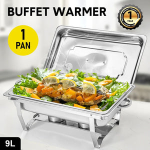 Stainless Steel Chafing Dish Set | 9L | Buffet Food Warmer