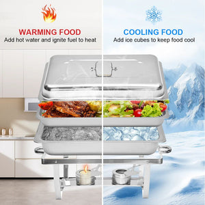 Stainless Steel Chafing Dish Set | 9L | Buffet Food Warmer