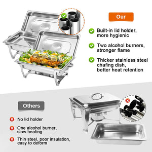 Stainless Steel Chafing Dish Set | 9L | Buffet Food Warmer