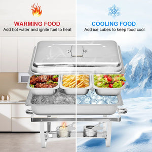 Stainless Steel Chafing Dish Set | 3L x 3 | Buffet Food Warmer