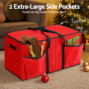 Christmas Bauble Storage Box | 128 Slot Ornament Container | Xmas Decoration Organiser