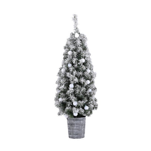 Christmas Tree | 1.2M | Potted Snowy Xmas Tree | Indoor Outdoor Decor