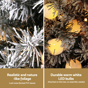 Christmas Tree | 1.2M | Potted Snowy Xmas Tree | Indoor Outdoor Decor