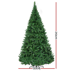 Jingle Jollys Christmas Tree 2.1m Xmas Tree Decorations 1134 LEDs