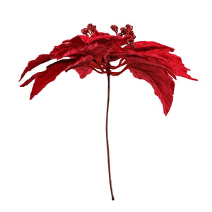 Christmas Tree Flower Set 14pcs | Red Magnolia Ornaments | Garland & Wreath Decor