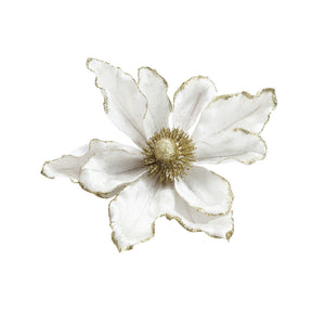 Christmas Tree Flower Set 14pcs | White Magnolia Ornaments | Garland & Wreath Decor