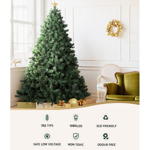Christmas Tree | 1.8M Xmas Tree Decorations | 1980 LEDs | 8 Light Modes