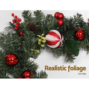 Christmas Garland | 2.7M | with Decorations | Xmas Wedding Party