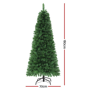 Pre-Lit Christmas Tree 1.8m | 8 Light Modes | Multi-Colour LED | 200 Lights